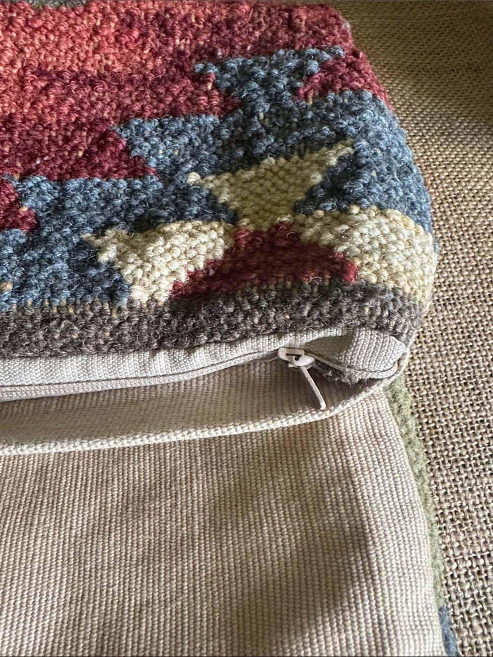 Pottery Barn Vintage Kilim Square 18” Textured Pillow Cover Southwestern Boho